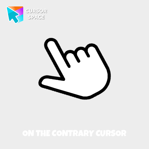 On the contrary cursor arrow cursor